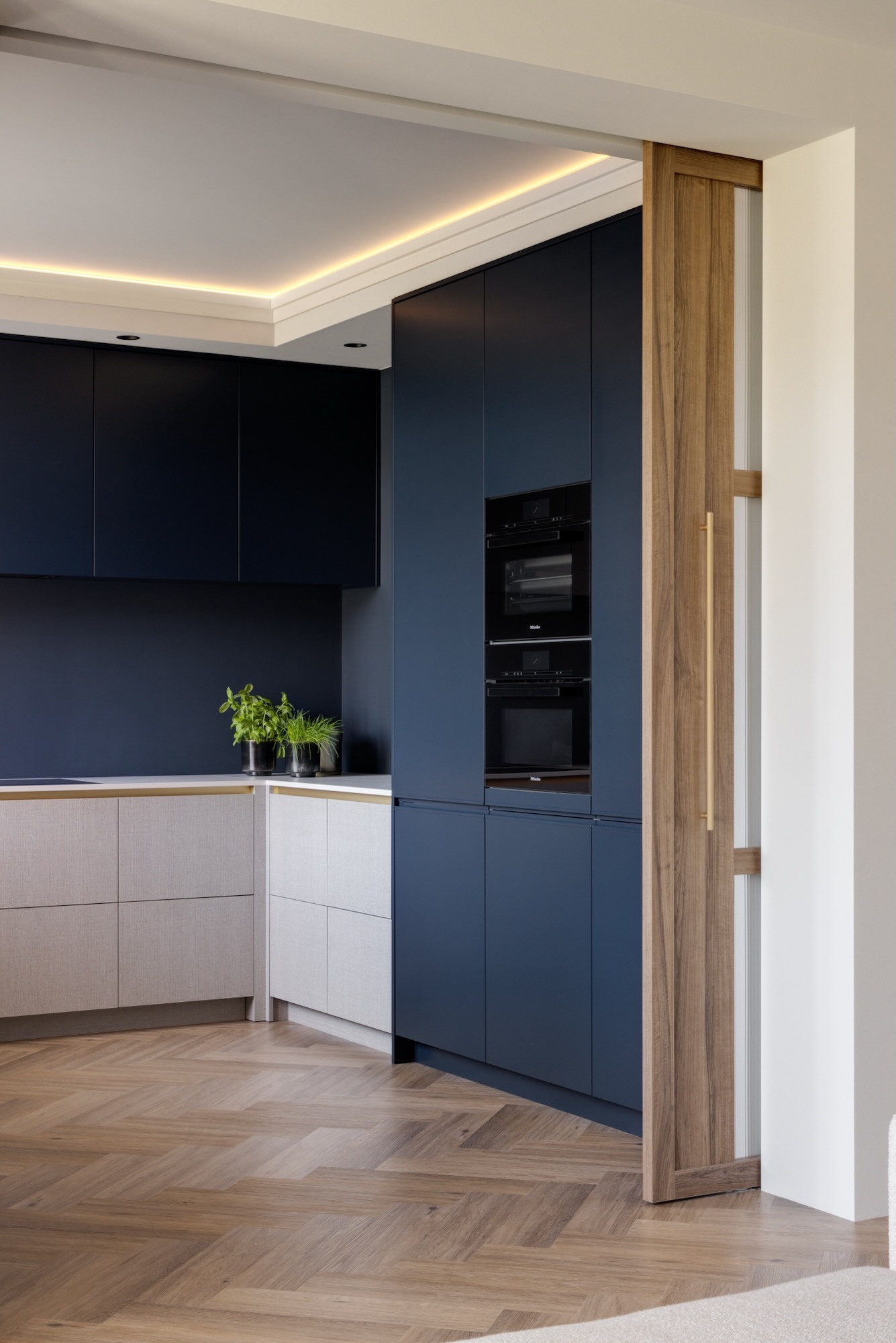 donkerblauwe keuken
