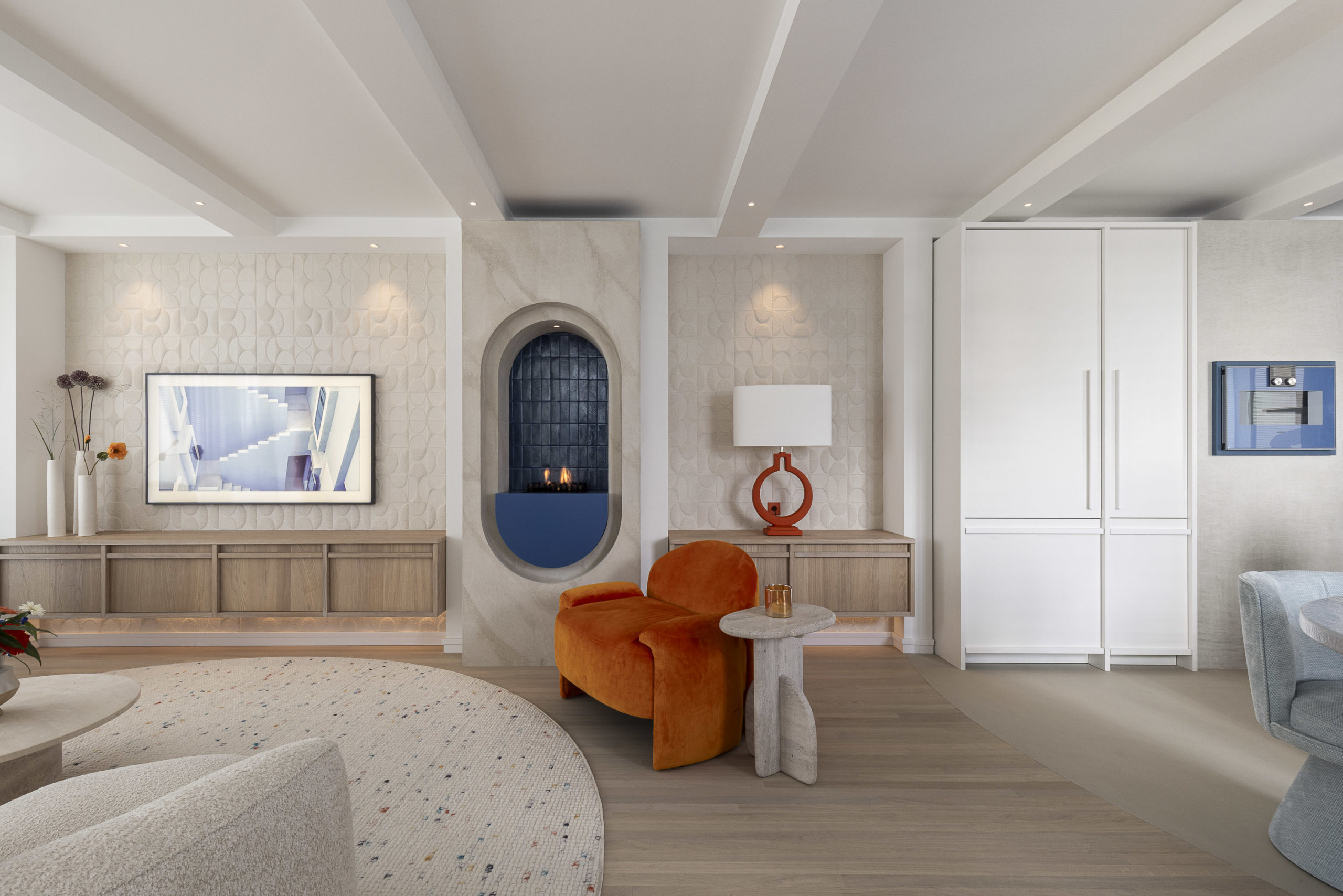 interieur idee lange wand woonkamer