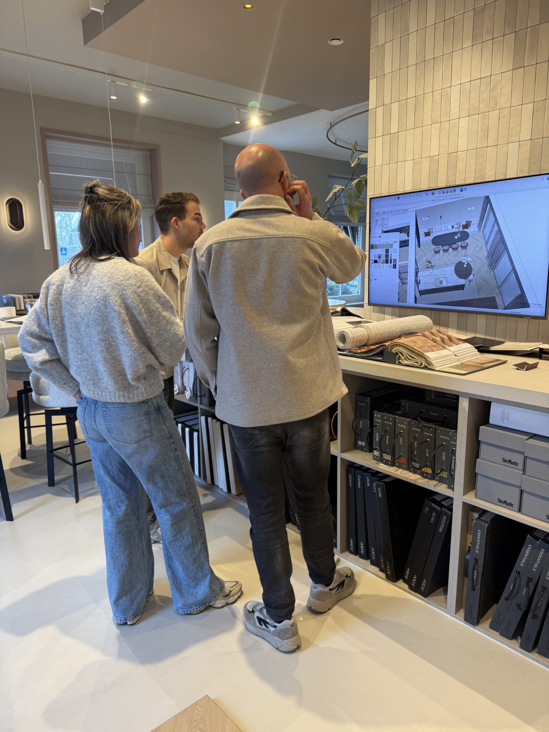 wandmeubel met openhaard en tv